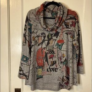 Unique Inoah Cowl Neck Top or Tunic